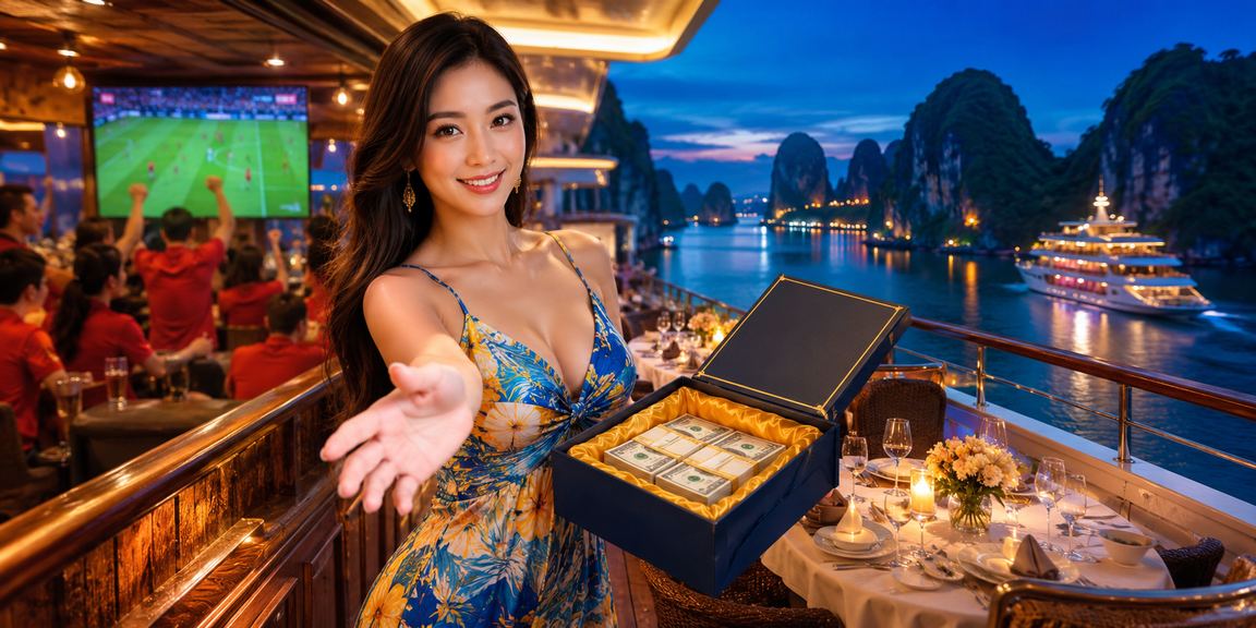 Khung cảnh vịnh Hạ Long sang trọng gợi cảm giác về trải nghiệm VIP và tiền thưởng cao cấp